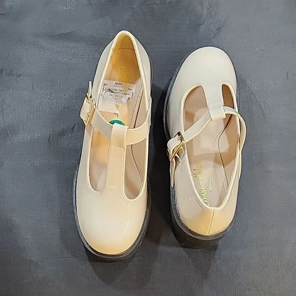 BRAND NEW CHASE+C WOMEN’S ROUND TOE T-STRAP BLOCK HEEL SHOE G1